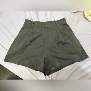 OGL Gray Flat Front Shorts Casual Style